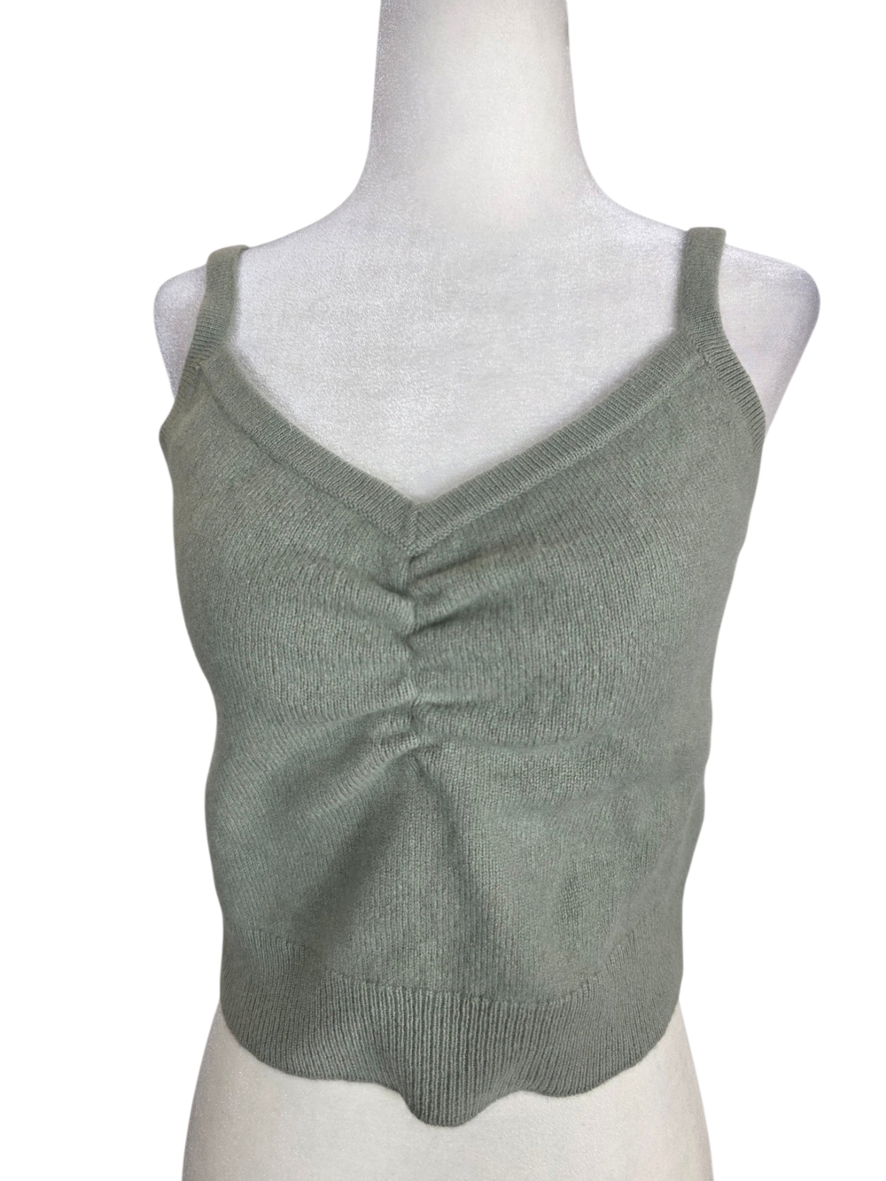 Sandro Ivy Wool Sage Green Knit Camisole ASO NANCY DREW SERIES by BESS